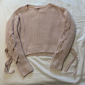 Candie's Women's Cable Knit Sweater - Beige